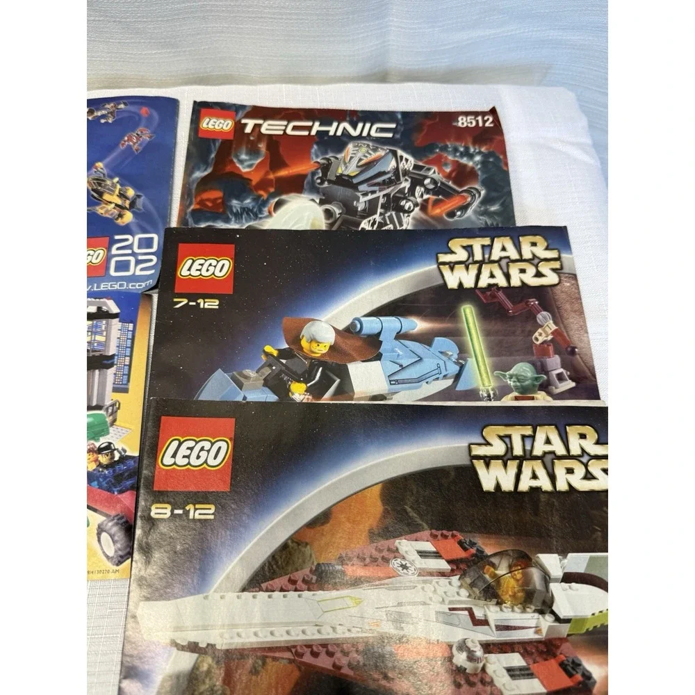 Vintage LEGO Instruction Manuals 9 Piece Lot Star Wars Technic 2000s Catalogs